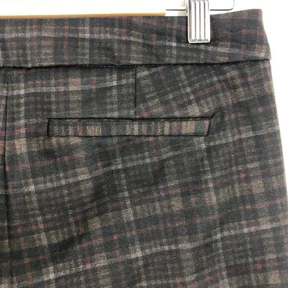 Rachel Zoe Laurel style- stylish brown plaid Pants - Picture 10 of 15